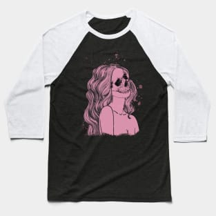 Girl Beauty Skull Baseball T-Shirt